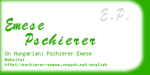 emese pschierer business card